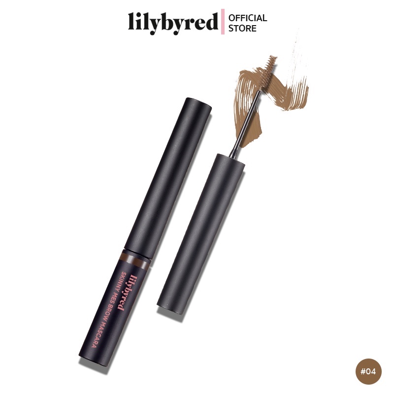 [สีเทา] LILYBYRED SKINNY MES BROW MASCARA #04 Gray Brown ( มาสคาร่า คิ้ว)