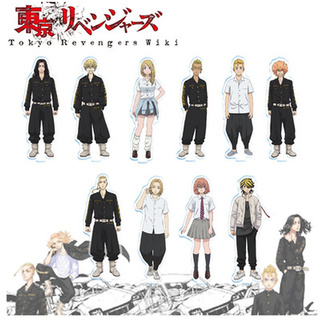 ตุ๊กตาฟิกเกอร์ Anime Tokyo Revengers Manjiro Ken Takemichi Hinata Atsushi Chibi อะคริลิคของเล่นสะสมสําหรับเด็ก