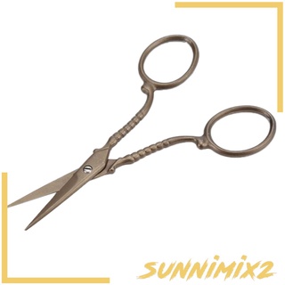 [Sunnimix2] กรรไกรสแตนเลสสําหรับตัดเย็บเสื้อผ้า Diy สีดํา