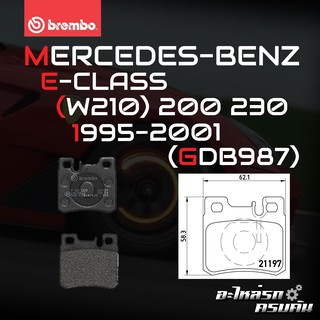 ผ้าเบรกหลัง BREMBO สำหรับ MERCEDES-BENZ E-CLASS (W210) 200 230 95-01 (P50009B/C)