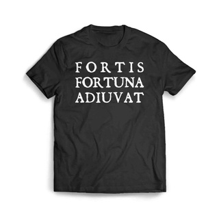 เสื้อผ้าผชเสื้อยืด พิมพ์ลาย Fortuna Adiuvat FortisS-5XL