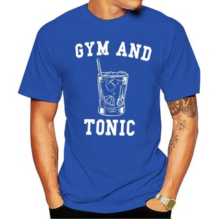 [S-5XL]เสื้อยืดแขนสั้นลําลอง ผ้าฝ้าย พิมพ์ลายกราฟฟิค Gin Gym And Tonic พลัสไซซ์ สําหรับผู้ชาย