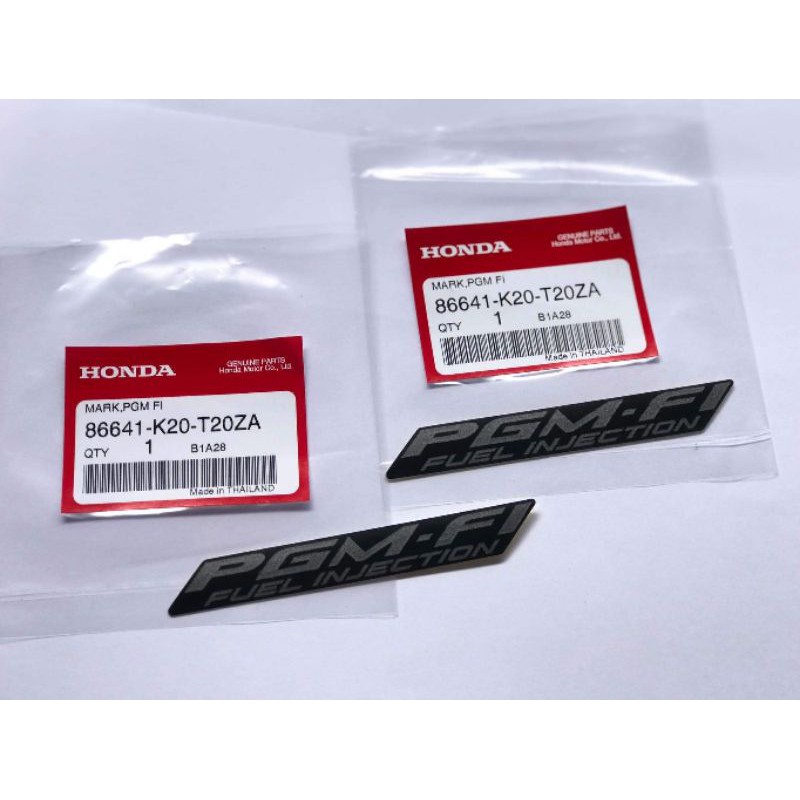 🔻เเท้​เบิก​ศูนย์🔻สติกเกอร์เครื่องหมาย​ ป้าย​เครื่อง​หมาย​ PGM-FI FUEL INJECTION​ (1คู่) HONDA​