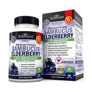 ✈️PRE-ORDER✈️ วิตามินเสริมภูมิคุ้มกันชนิดเม็ดแคปซูล BIOSchwartz Advanced Formula Sambucus Elderberry