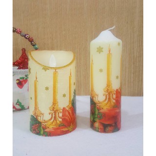 Set เทียน LED + เทียนแท่ง - Handmade Set LED candle + long candle