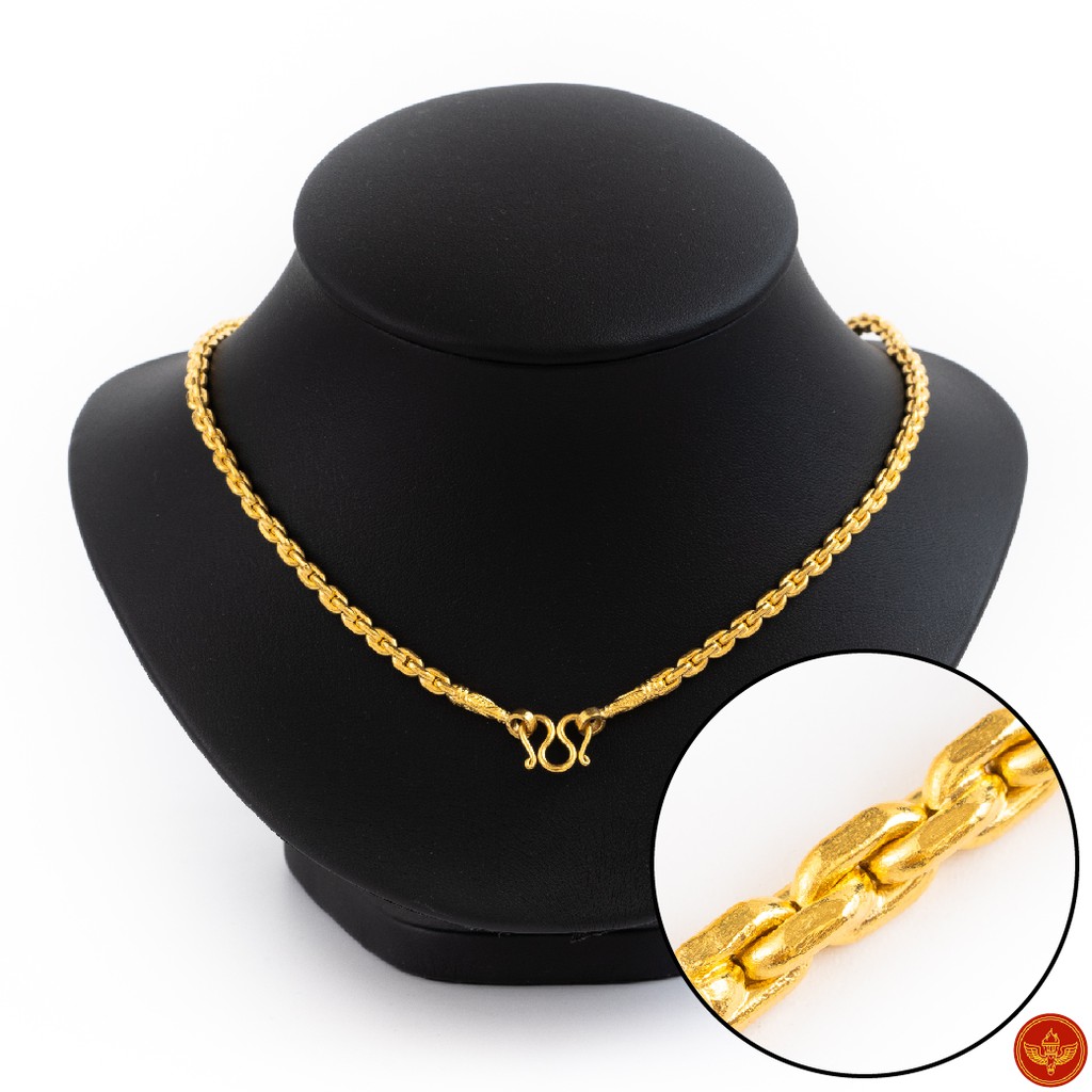 LSW สร้อยคอทองคำแท้ 1 บาท (15.16 กรัม) ลายคตกิตโปร่ง NF-78