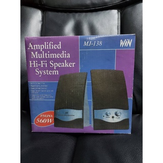 Hi-Fi Speaker ลำโพงคอมพิวเตอร์ โน๊คบุ๊คMJ-138 Built-In Amplifier 2 ทางให้เสียงดีชัดเจนพร้อมช่องเสียบไมค์และหูฟังเพิ่มได้