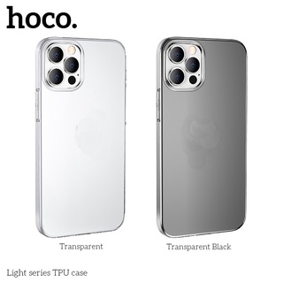 Hoco เคสสีใส สีชา สำหรับไอโฟนทุกรุ่น i15,i15pro max,i13,i13 pro max,i12,i12pro max,i11,11pro max,SE,X,XR,Xs max,7p,8p