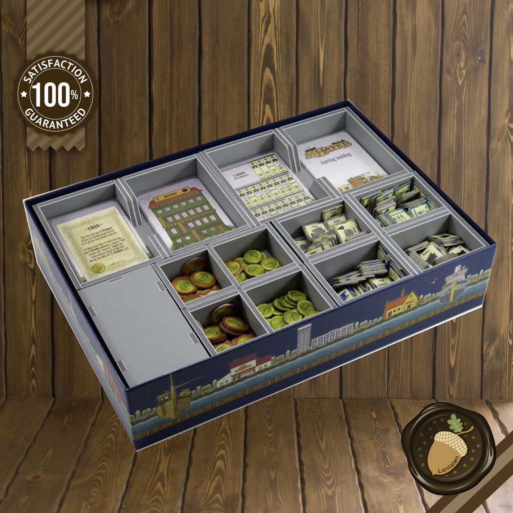 [Accessory Board Game] Folded Space Organizer: Le Havre & Le Gran Hameauที่จัดเก็บของในกล่องบอร์ดเกม