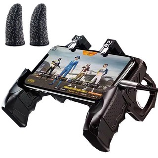 เกมจอยเกมส์pubg+ถุงสวมนิ้ว Gamepad จับถนัดมือ ด้ามจับพร้อมปุมยิง PUBG Free Fire Shooter Controller Mobile Jo