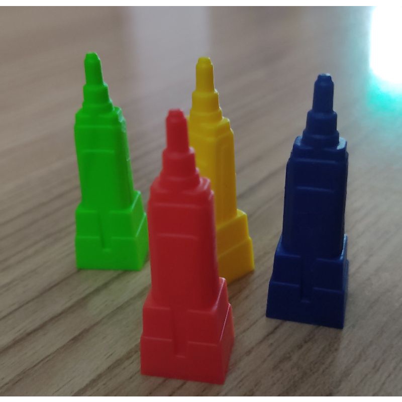 Pawn ทรงตึก (เกมเศรษฐี) ขนาด 1 x 5 ซม. ( ราคาต่อชิ้น)