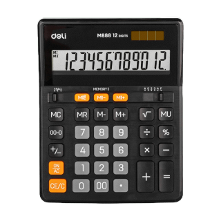 Deli M888 Calculator 12-digit เครื่องคิดเลขแบบตั้งโต๊ะ 12 หลัก รับประกันนาน 3 ปี!!! เครื่องคิดเลขตั้งโต๊ะ เครื่องคิดเงิน
