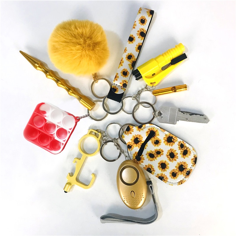 Self Defense Keychain For Women Girls Portable Protection Key Chain Tools Women Safety Keychain With Alarm Window Shopee Thailand
