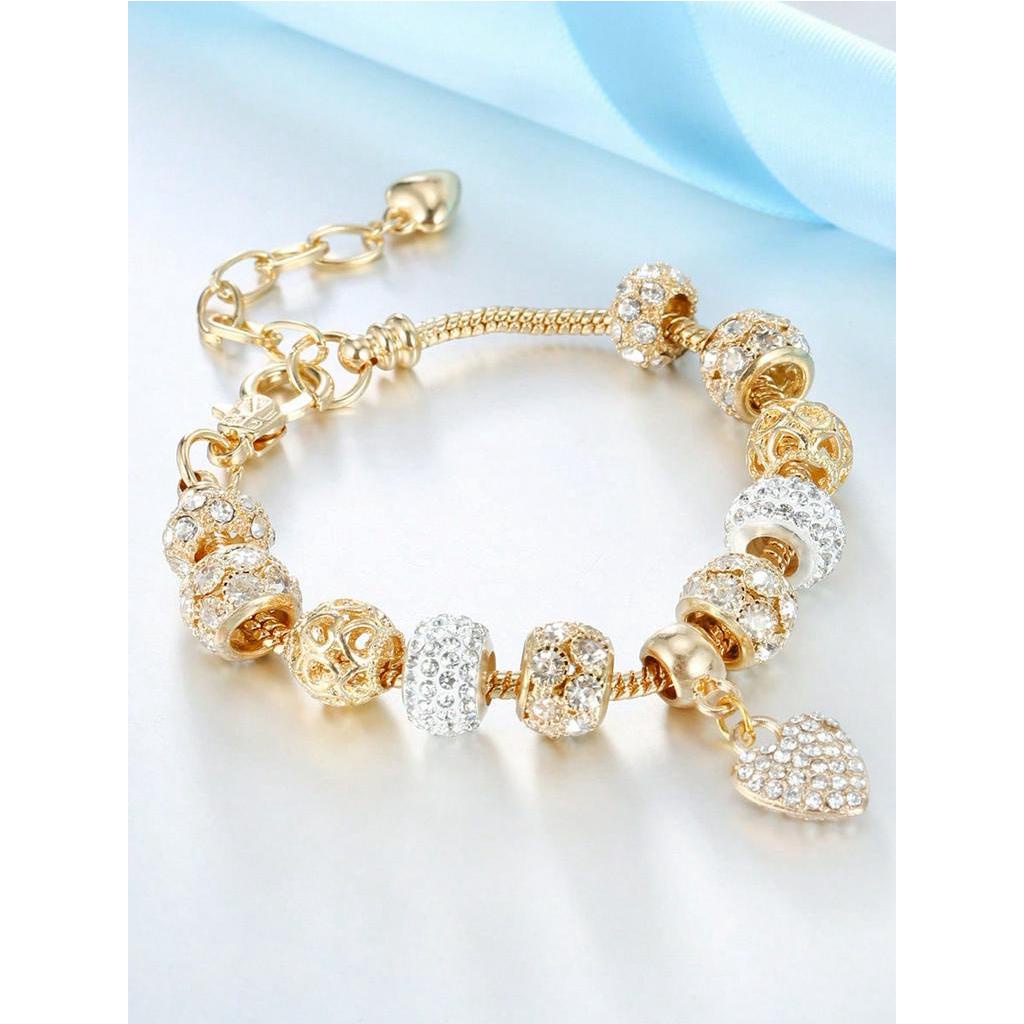 1 ชิ ้ น strass รอบ ball & strass รักหัวใจน ่ ารักและแฟชั ่ นสร ้ อยข ้ อมือทองเหลืองสําหรับสาวสําหรับตกแต ่ งทุกวันและวาเลนไทน ์