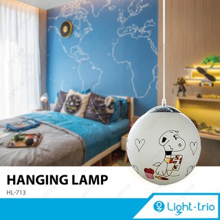 Lighttrio โคมไฟห้อย Hanging Lamp โคมไฟเพดาน ไฟติดเพดาน รุ่น HL-712- สีขาวลายการ์ตูน (ไม่รวมหลอดไฟ) [พร้อมส่งจากไทย]