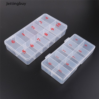 [Jettingbuy] กล่องเก็บเล็บปลอม 10 ช่อง พร้อมส่ง