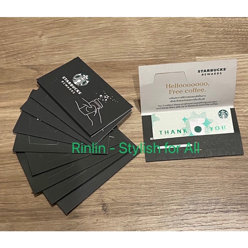 RINLIN ซองกระดาษ ใส่บัตรเติมเงิน สตาร์บัค Starbucks Card Envelope 100 ชิ้น 25฿