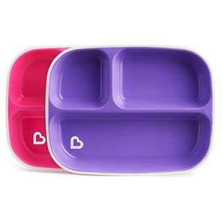 MUNCHKIN : MNK46727 จานใส่อาหาร Splash Divided Plates - 2pk