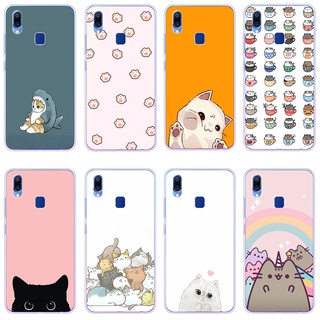 เคสซิลิโคนใส ลายการ์ตูนแมวน่ารัก กันกระแทก สําหรับ Vivo y83 y95 y85 y66