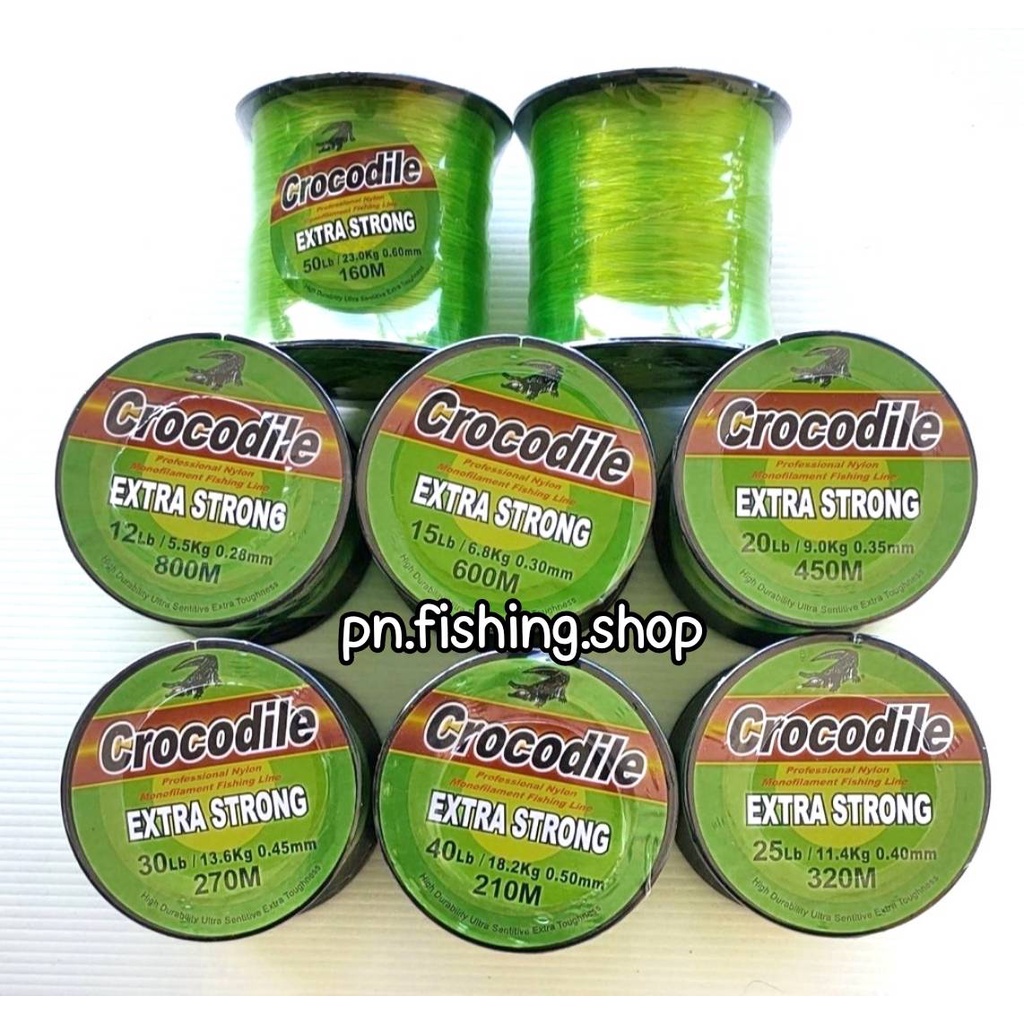 เอ็นตกปลา เอ็นจรเข้ Crocodile EXTRA STRONG (เอ็นโหลด) เอ็นตกปลา เอ็นเหนียว สายเอ็น สายเอ็นตกปลา ตกปลา อุปกรณ์ตกปลา