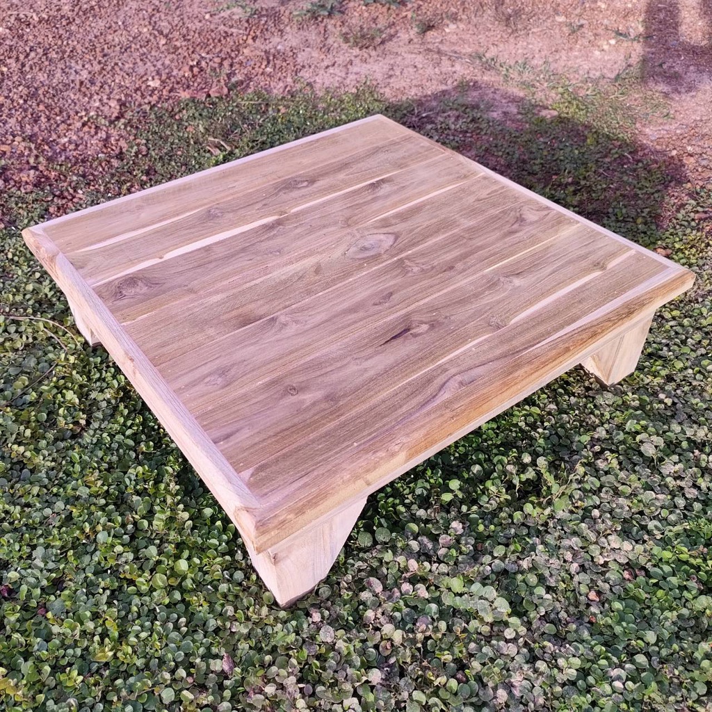 โต๊ะวางตู้เย็นเล็ก ไซส์45x45x12และ45x45x20ซม 45x45x30ซม  ขนาดไม้หนามากขาเต็มแข็งแรงไม้สักแท้ๆๆเลยประกอบสำเร็จพร้อมใช้งาน - รูปที่ 5