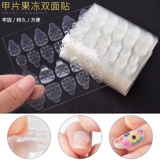 24pcs (1 Sheets )สติกเกอร์สองด้าน ชนิดซิลิโคนนิ่ม กันน้ำ สำหรับจติดเล็บPVC Jelly Nail Glue Sticker