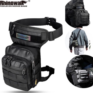 Rhinowalk กระเป๋ายุทธวิธีกระเป๋าขากระเป๋ารถจักรยานยนต์กระเป๋าคาดเอว Cross-body Men Bag