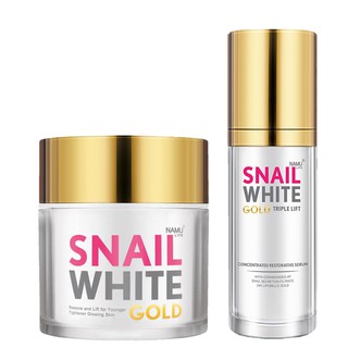 Snail White Gold Collection Anti Aging (Facial Cream 50ml +Triple lift Serum 30ml)