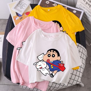 [ราคาถูกที่สุด] ในสต็อก น่ารัก รูปแบบการ์ตูน  คอกลม เสื้อยืด 9สี  M~3XL