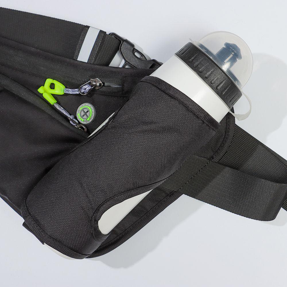 KOPIEWDX78 กีฬาเอวแพ็ค Breathable กลางแจ้งที่วางขวดน้ํา Hydration เข็มขัดแพ็คมัลติฟังก์ชั่ Travel Pack Jogging เข็มขัดกระเป๋า