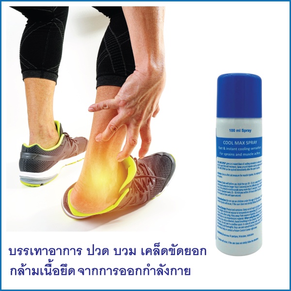 COOL MAX SPRAY(MEDTEC)ผลิตภัณฑ์ใหม่ทดแทนสเปรย์ Ethyl Chloride (อีธิล คลอไรด์) ช่วยบรรเทาอาการบาดเจ็บ