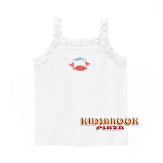 [แท้]GB801 เสื้อ Gymboree สีขาว รุ่น Crabby Tank (สำหรับเด็กอายุ 1-2 ปี) เสื้อสายเดี่ยว ผ้ายืด เนื้อดี ใส่สบาย