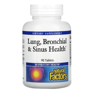 Natural Factors, Lung, Bronchial &amp; Sinus Health, 90 Tablets