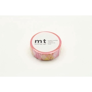 mt masking tape triangle and diamond pink (MT01D335) / เทปตกแต่งวาชิ ลาย triangle and diamond pink ประเทศญี่ปุ่น