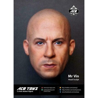 ace 1/6 van ดีเซล head sculpt โมเดลสําหรับ 12 ชาย