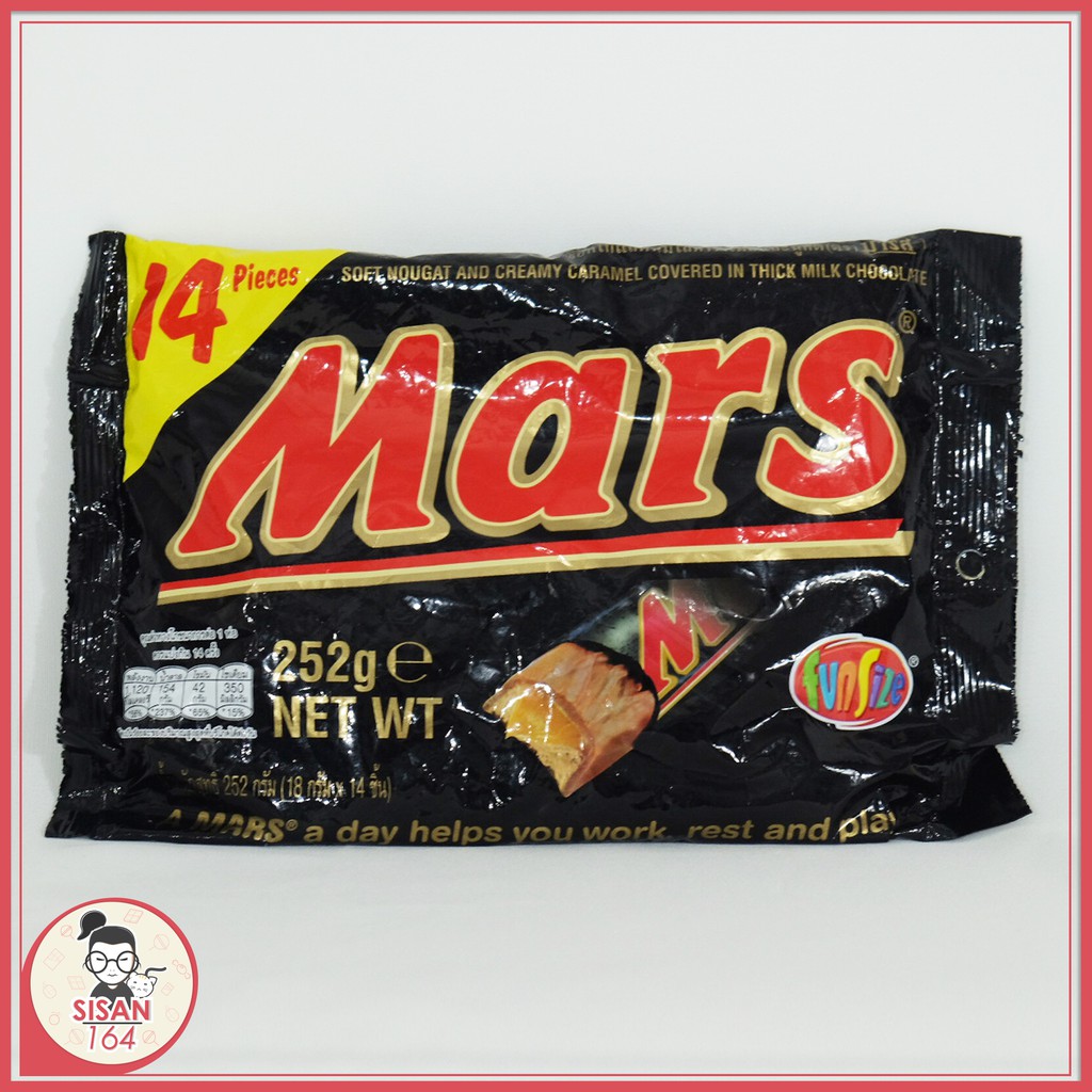 ช็อกโกแลต มาร์ส**Mars Milk Chocolate**224กรัม/จำนวน 14ชิ้น**สอดไส้คาราเมลและนูกัต #พร้อมส่ง