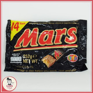 ช็อกโกแลต มาร์ส**Mars Milk Chocolate**224กรัม/จำนวน 14ชิ้น**สอดไส้คาราเมลและนูกัต #พร้อมส่ง