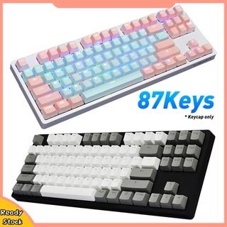 Hua ปุ่มกดคีย์บอร์ด PBT กันแสง 87 ชิ้น ต่อชุด สําหรับคีย์บอร์ด Cherry