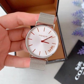 (ผ่อน0%) นาฬิกา Coach Watch 14503124  หน้าปัด 36mm. สแตนเลส สีเงิน งานshop