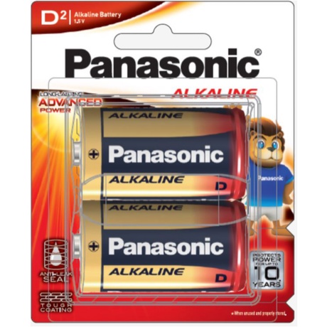 ถ่านไฟฉาย อัลคาไลน์ Battery Alkaline size "D" Panasonic Pack2