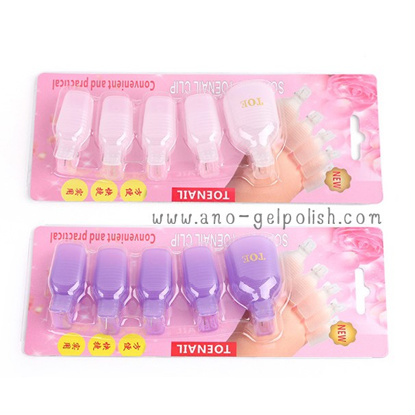 ตัวหนีบนิ้วเท้า สำหรับล้างสีเจล 5 ชิ้น สำหรับล้างสีเจล