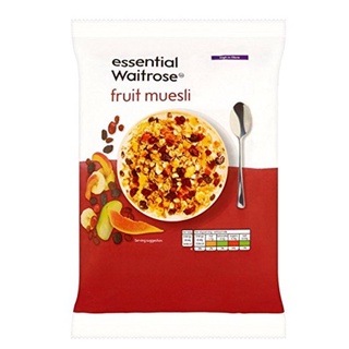 Essential Waitrose Fruit Muesli 1kg อาหารและเครื่องดื่ม  อาหารเช้า ซีเรียล  ซีเรียล กราโนล่าข้าวโอ๊ต