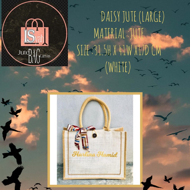 JUTE/CANVAS BAG VIRAL ( FREE TWILLY/FREE WRNA FONT/FREE FONT)
