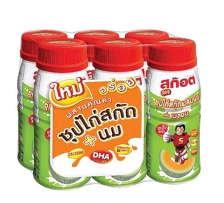 Scotch Kitz Essence of Chicken with Melon Flavored Milk สก๊อต คิตซ์ ซุปไก่สกัด ผสมนม กลิ่นเมลอน 180ml. (แพ็ค6)