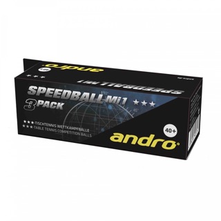 ลูกปิงปอง Andro Speedball Mi 40+ 3 Stars (ITTF) (ราคา/3 ลูก)