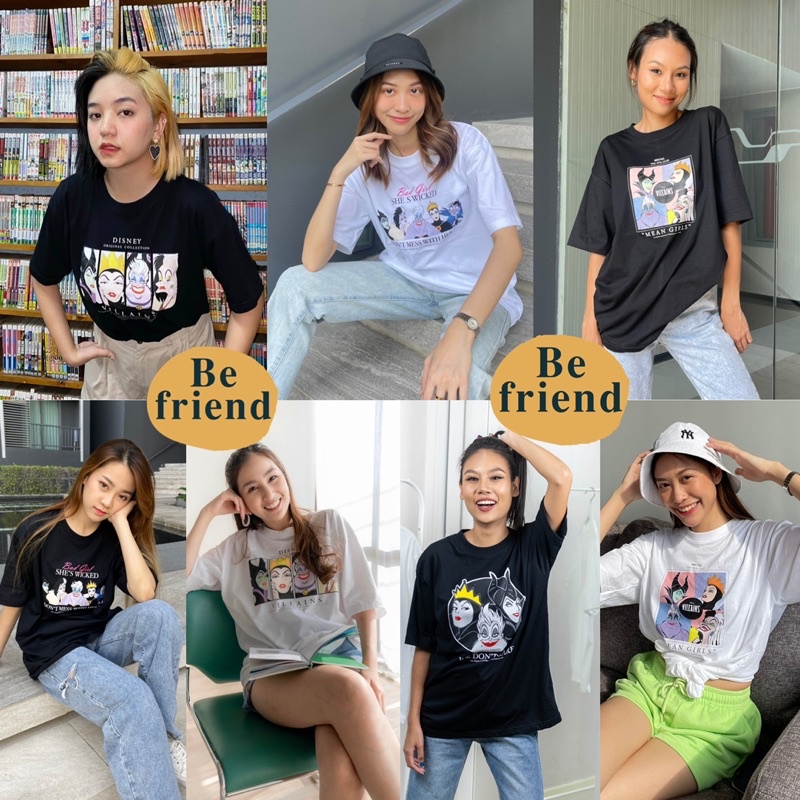 เสื้อยืด oversize "มาเลฟิเซนต์ ตัวร้าย" อก42-44