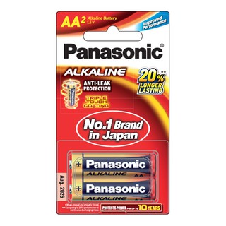 พานาโซนิค ถ่านอัลคาไลน์ AA 2 ก้อน x 6 แพ็ค Panasonic Alkaline AA batteries 2 x 6 pack