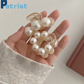 [ Korean Imitation pearls Hair Claws Clamps ] [ Women Elegant Hair Clamps ] [  Ponytail Hair Holder Hairgrip Spring Barrette Crab Hair Accessories ]