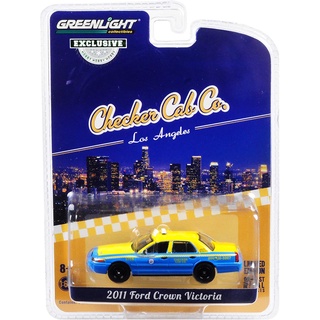 Greenlight 1/64 Exclusive 2011 Ford Crown Victoria Checker Cab Ca Los Angeles 30055