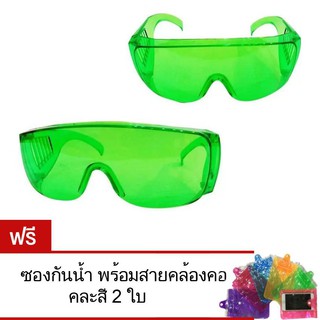 ﻿MOMMA แว่นแฟนซีสงกรานต์ Dual Safety Glasses Songkran Festival (สีเขียว) 2 แถม 2